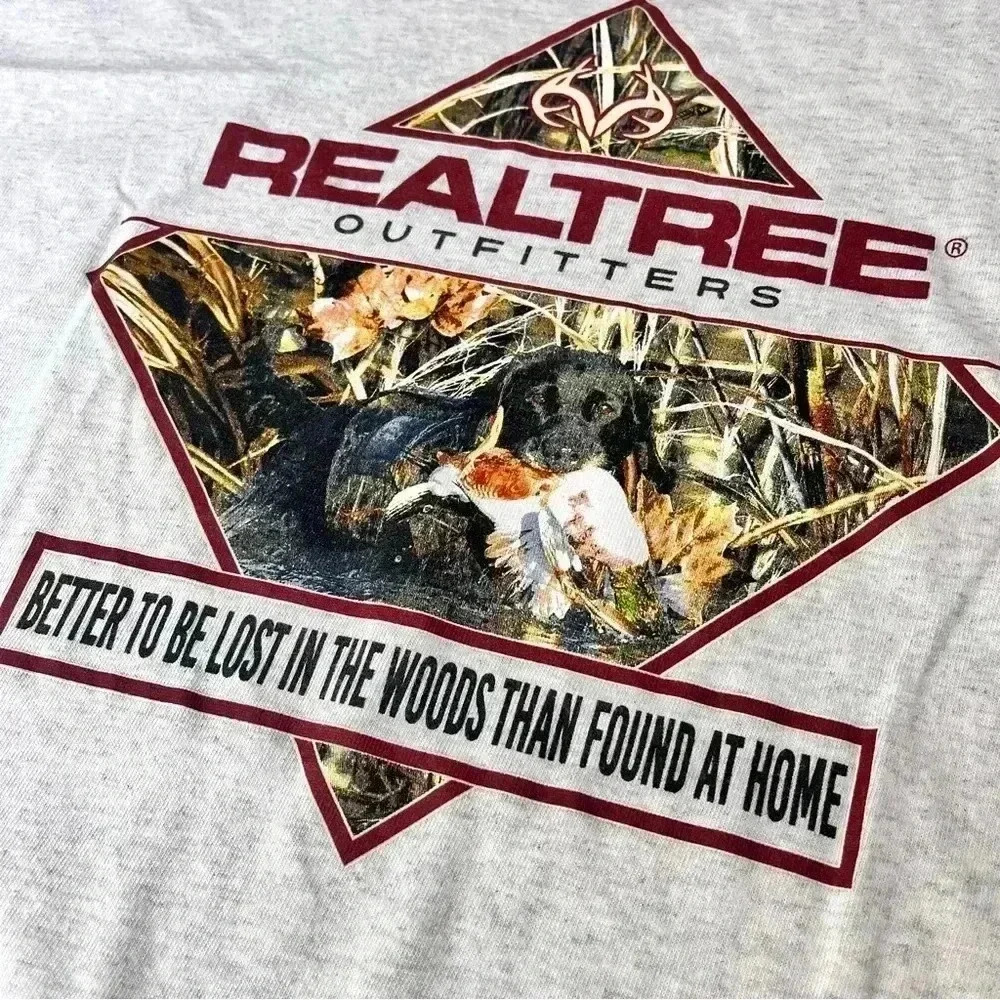 Y2k Real tree vintage graphic light to med‎ weight cotton mens XL short sleeve